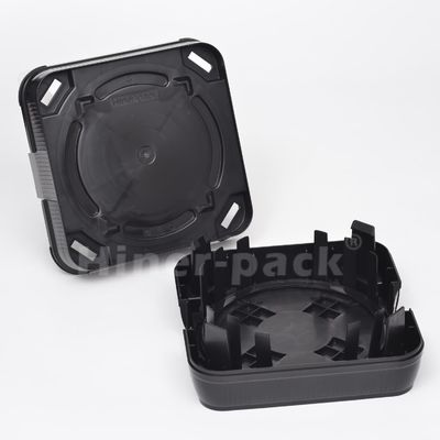 購入 容量 25pcs 半導体・ウェーファー 包装箱 黒 導電性PP水平・ウェーファー 輸送機 online manufacture